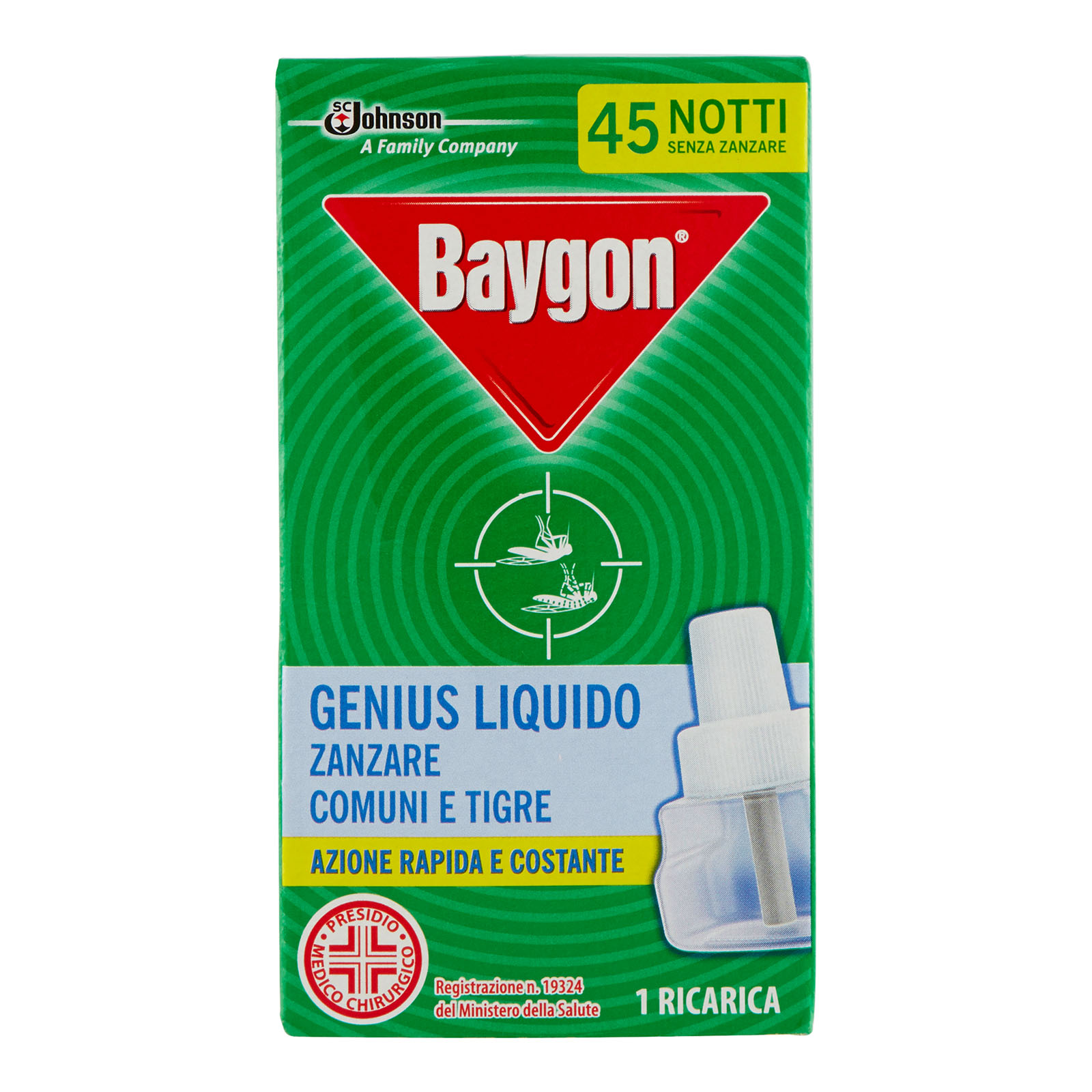 Genius Liquido Zanzare Comuni E Tigre 1 Ricarica 27 ml