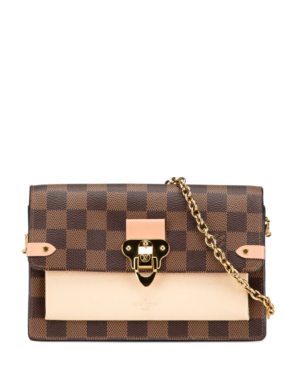 Louis Vuitton Pre-Owned 2019 Damier Ebene Vavin Wallet on Chain crossbody bag - Marrone