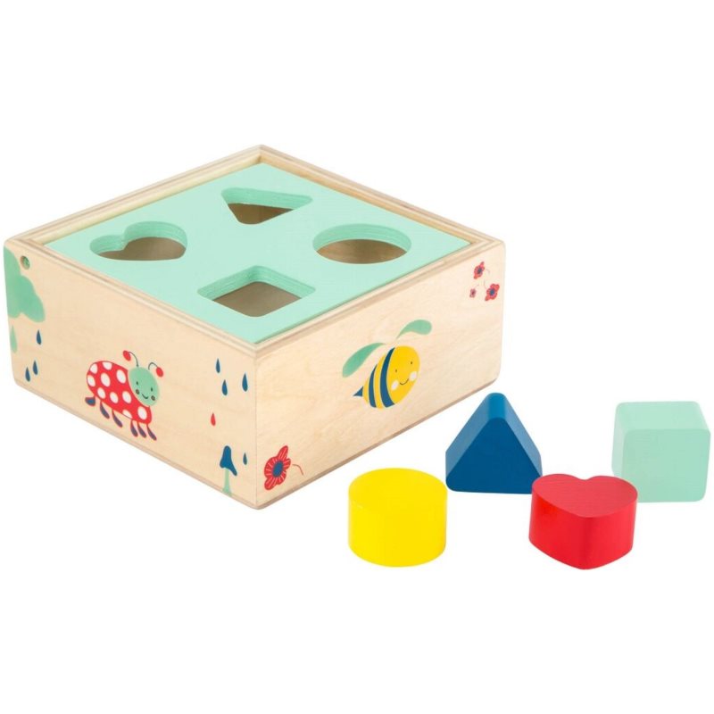 Small Foot Shape-Fitting Cube Forest Attività Giocattolo A Incastro In Legno 12 M+ 5 Pz