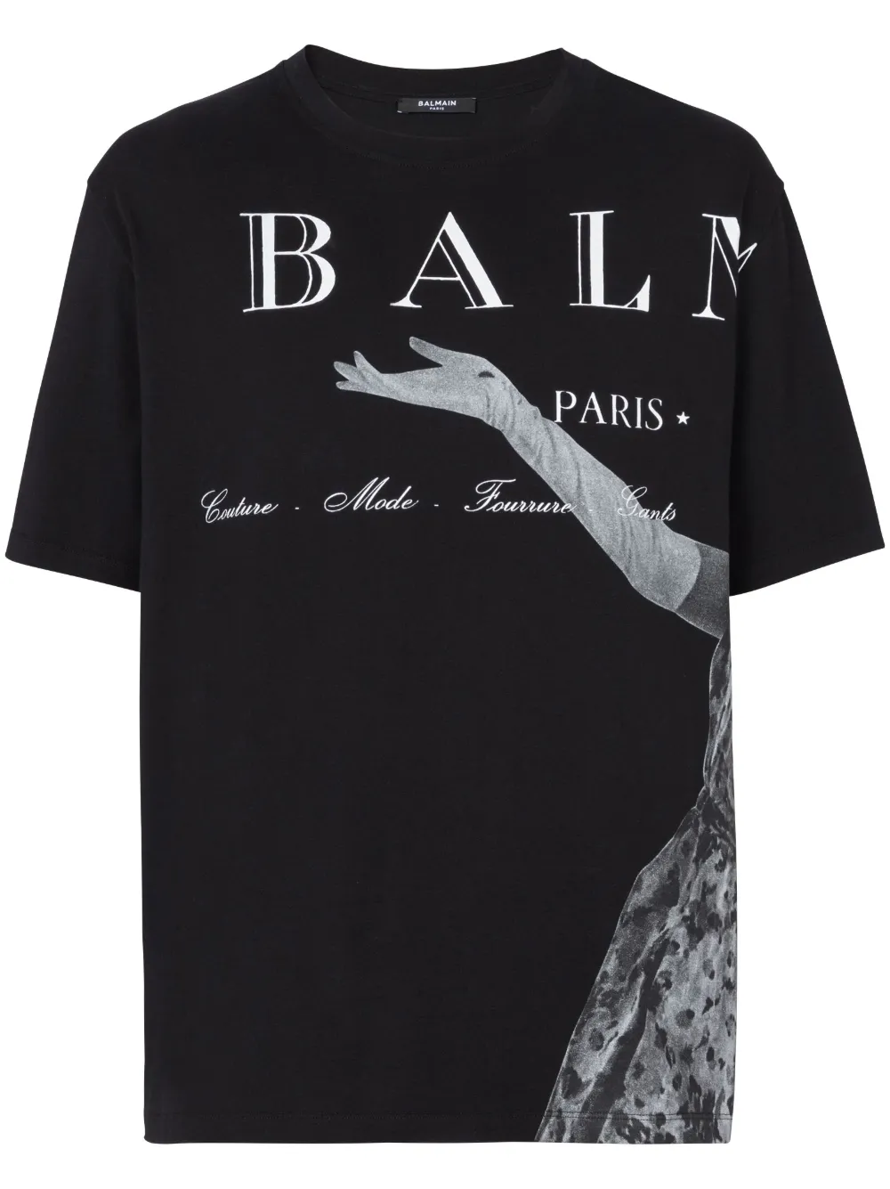 Balmain T-shirt Madame Jolie con stampa - Nero
