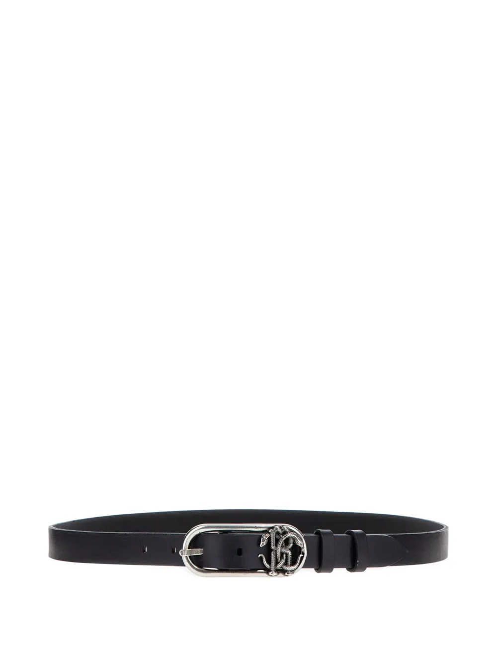 Roberto Cavalli Mirror Snake-plaque belt - Nero
