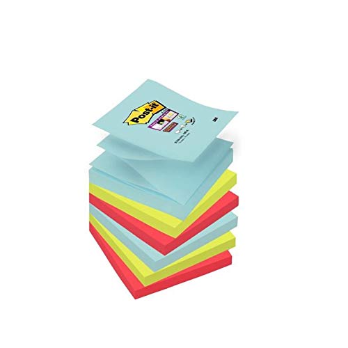 Post-It Super Sticky Z-Notes Miami 76 X 76 Mm, Confezione Da 6 Pz