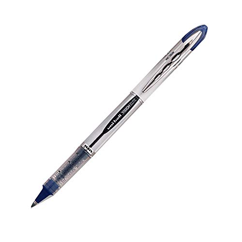 Penna Rollerball Ub-200 Vision Elite Medium, Inchiostro Blu Uni-Ball Super Ink, A Prova Di Manomissione, Sfera Da 0,8 Mm, 1 Pezzo, Gel Blu
