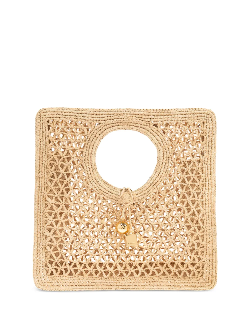 Jacquemus small The Spiaggia square bag - Toni neutri