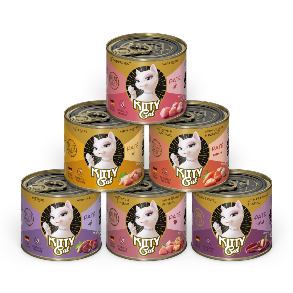 Kitty Cat Adult Pate 6 x 200 g umido per gatti - Mix II (6 varietà)