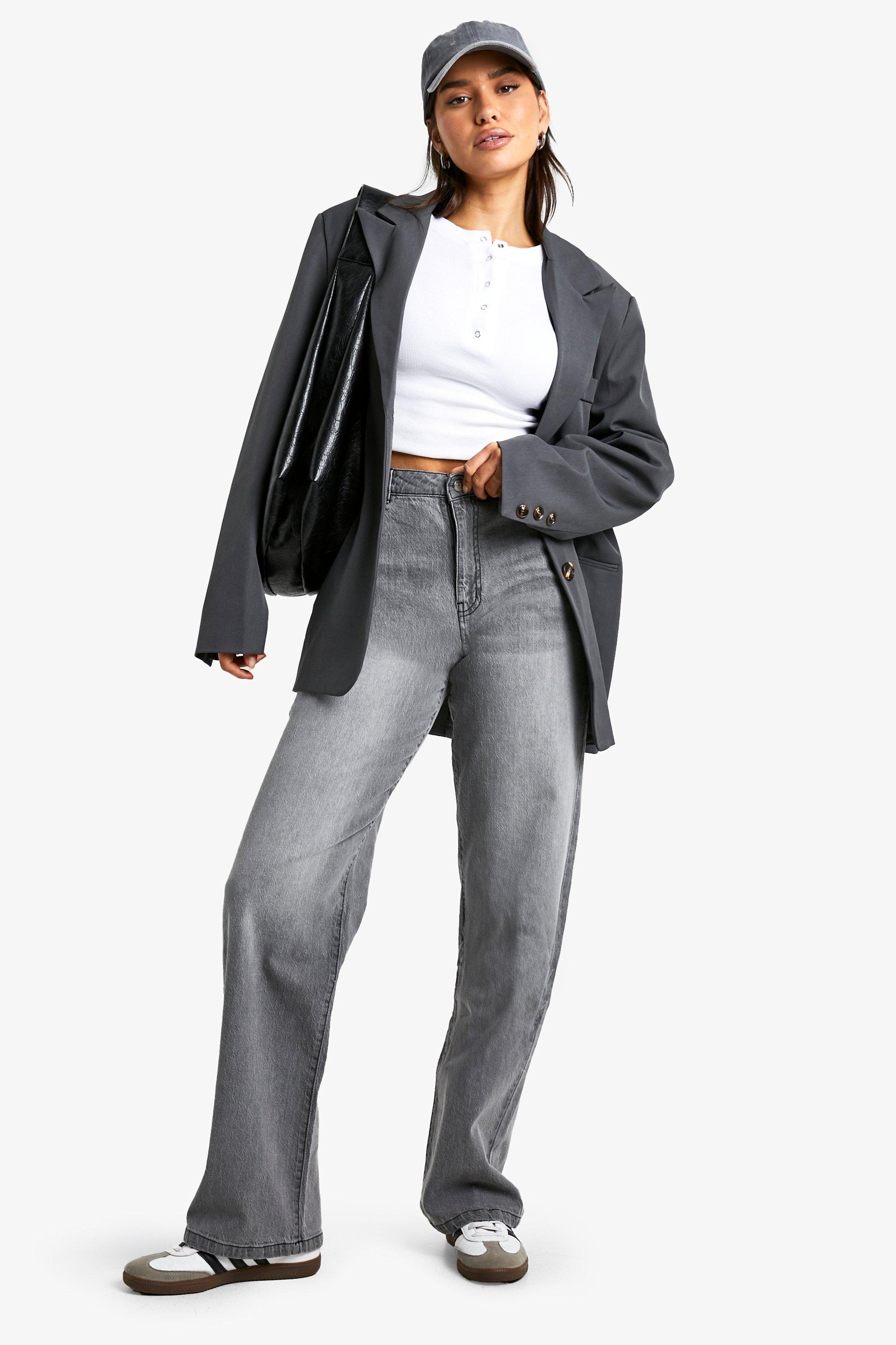 Jeans dritti Tall Basic, Grigio