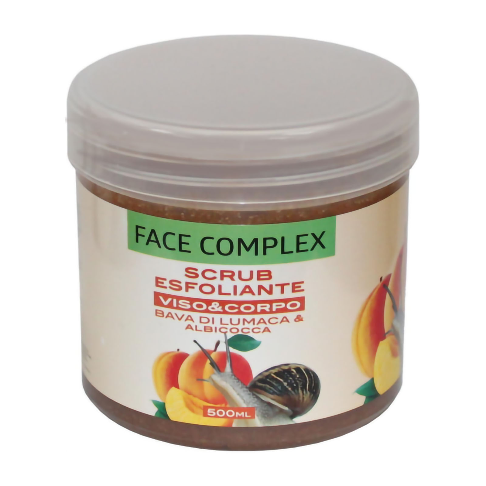 Scrub Esfoliante Viso&corpo Bava Di Lumaca E Albicocca 500 ml