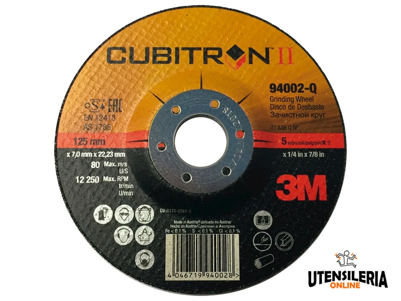 Disco abrasivo da sbavo T27 centro depresso 3M Cubitron II 230x7mm (10pz)