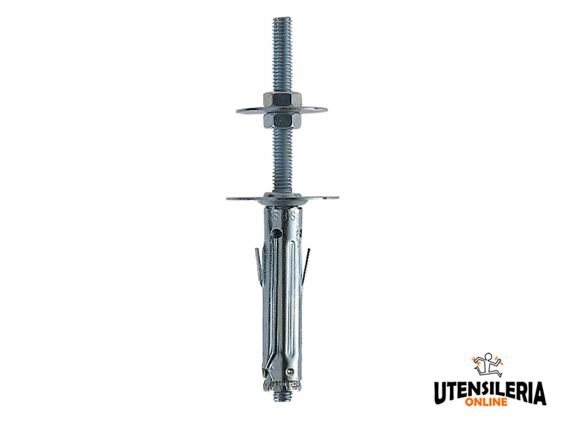 Tassello in acciaio SBS 8/5 con vite doppia M 4 25mm (50pz)