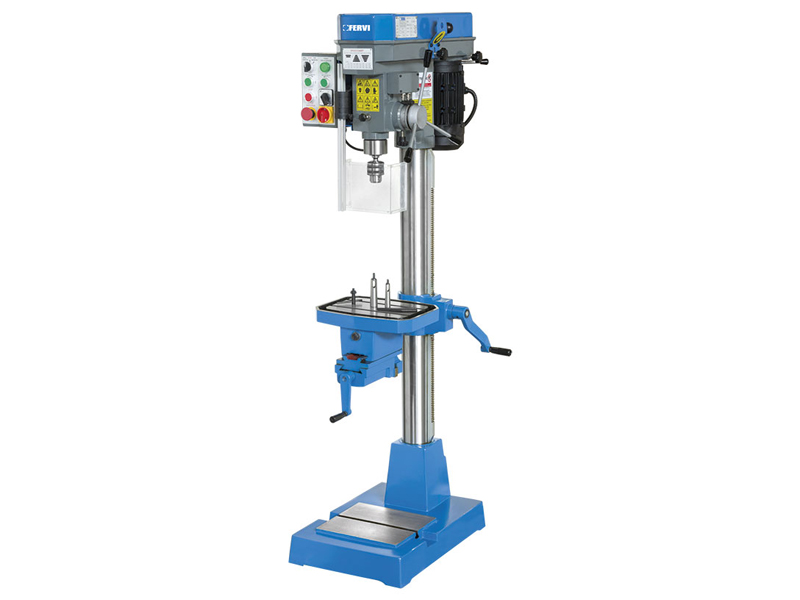 Trapano a colonna Fervi T071 con trasmissione a cinghia 0,5/1kW