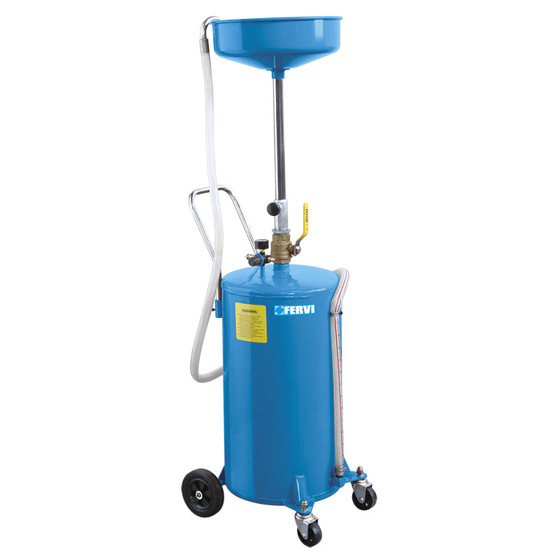 Unit�� raccogli olio Fervi 0595 carrellata con serbatoio da 70 l