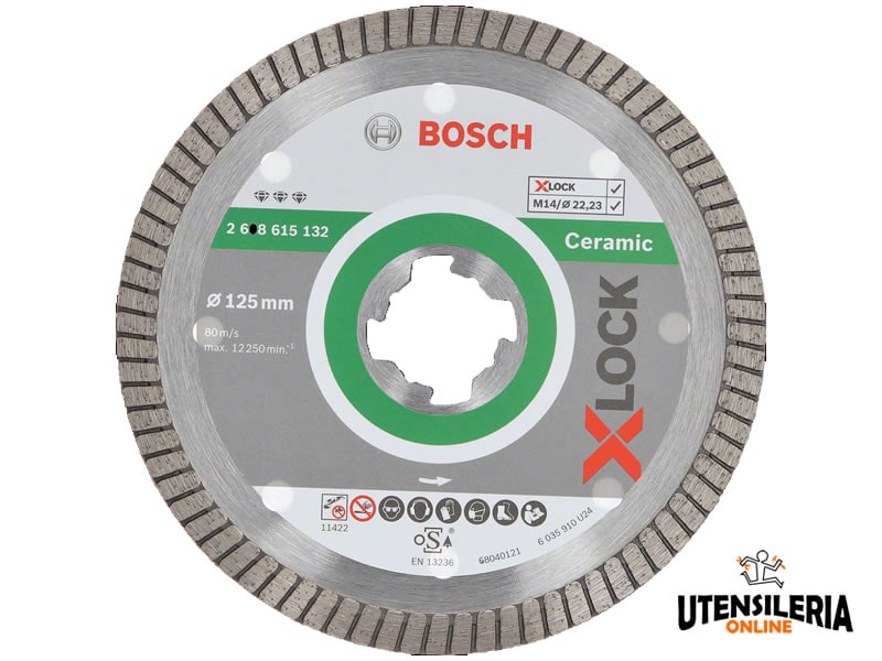 Disco diamantato X-LOCK Bosch per ceramica Turbo ��125x7mm