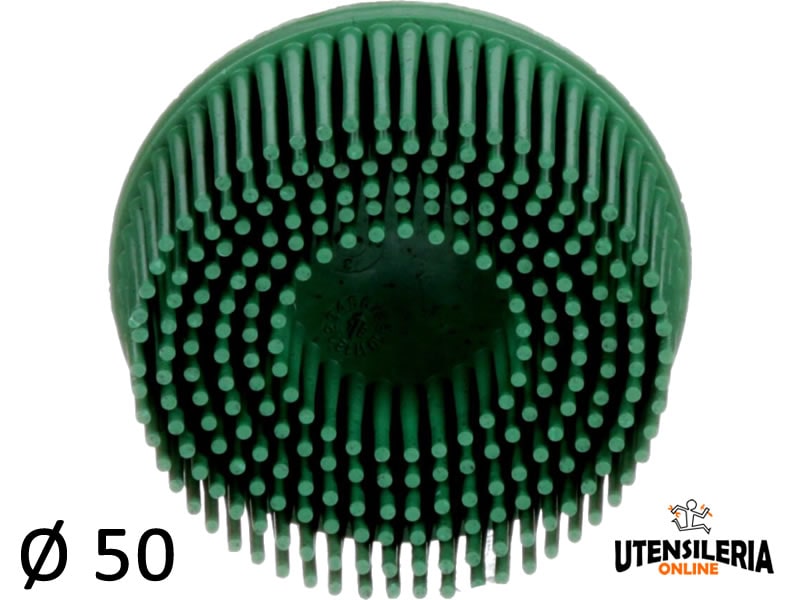 Dischi a tazza Bristle 3M attacco Roloc��� �� 50 mm grana 50 (10pz)