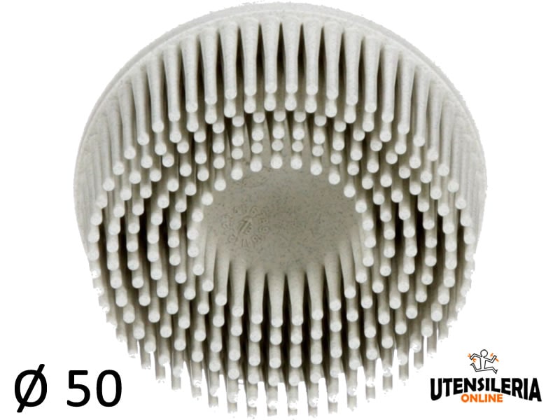 Dischi a tazza Bristle 3M attacco Roloc��� �� 50 mm grana 120 (10pz)