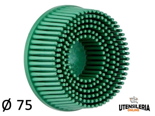 Dischi a tazza Bristle 3M attacco Roloc��� �� 75 mm grana 50 (10pz)