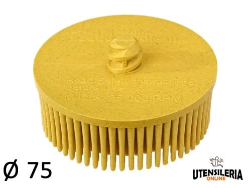 Dischi a tazza Bristle 3M attacco Roloc��� �� 75 mm grana 80 (10pz)