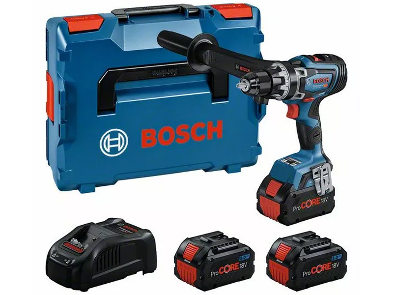 Bosch trapano avvitatore GSR 18V-150 C BITURBO con 3 batterie 8.0Ah e valigetta