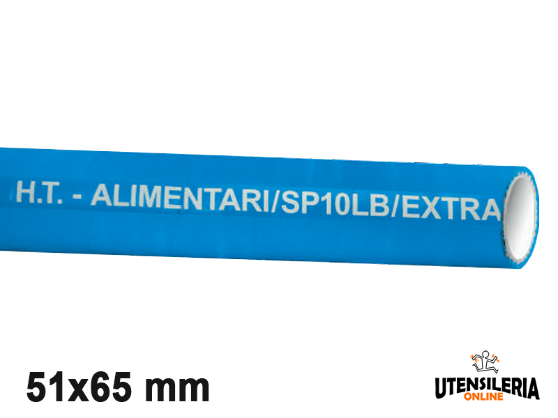 Tubo in gomma ALIMENTARI/SP10L EXTRA per liquidi alimentari 51x65mm (20mt)