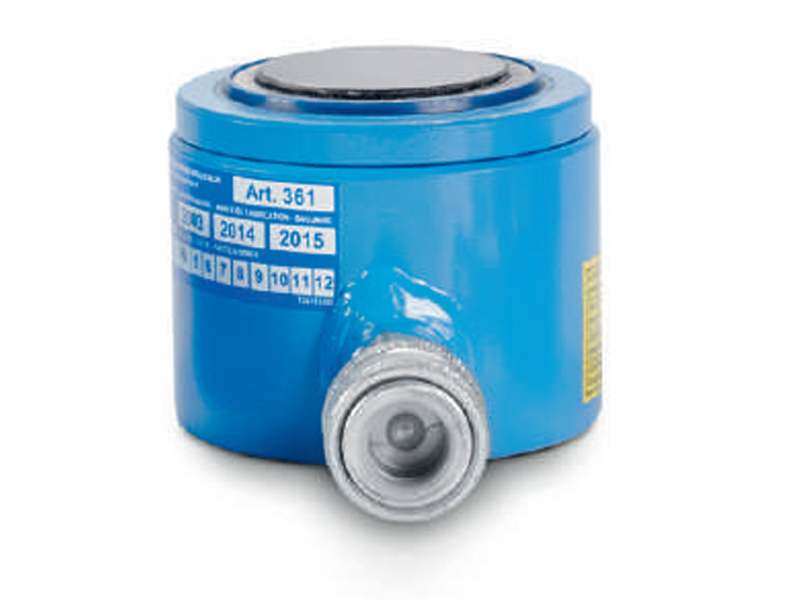 Cilindro idraulico compatto a semplice effetto OMCN 361/M con ritorno a molla h.78mm, 20 Ton