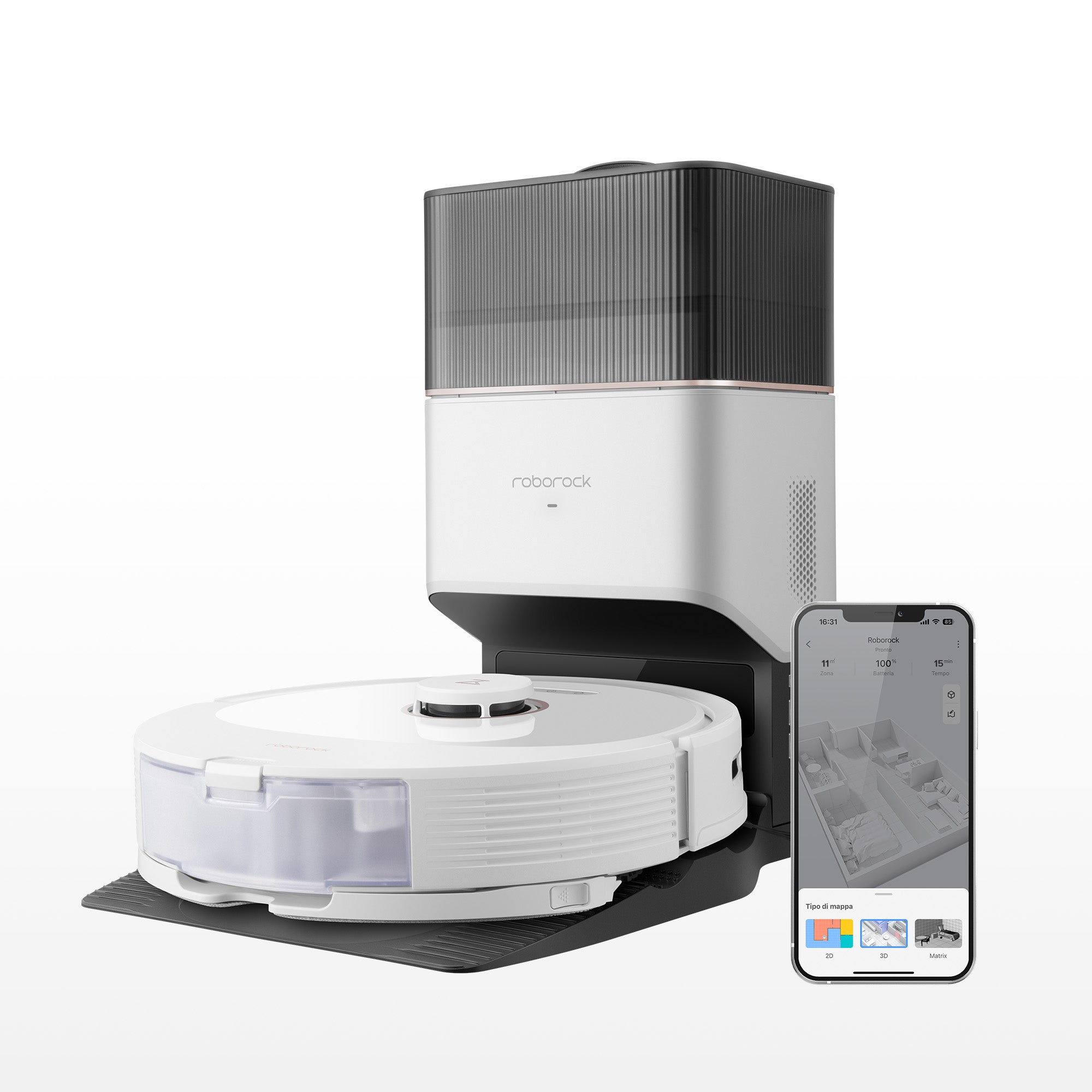 Robot aspirapolvere e panno Roborock Q8 Max+