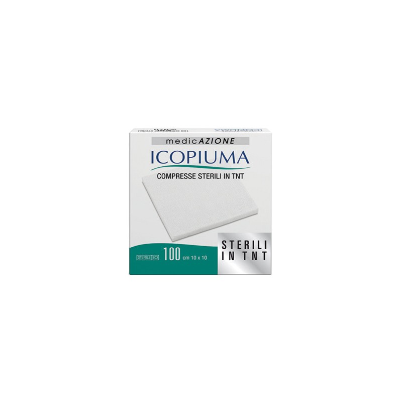 Icopiuma - Desa Pharma Garza Compressa In Tessuto Non Tessuto Icopiuma Adesiva 10x10 Cm 100 Pezzi