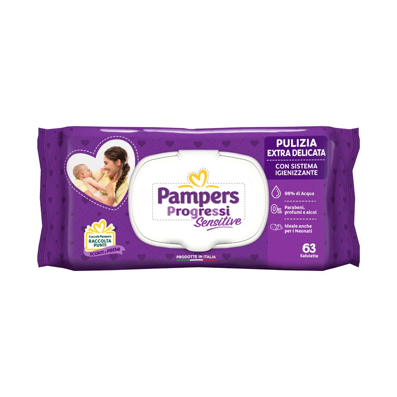 Pampers - Fater Pampers Salviette Sensitive Aloe Ric 63 Pezzi