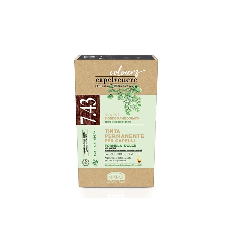 Helan - Helan Cosmesi Capelvenere Colours Tinta Capelli 7,43n Biondo Rame Dorato