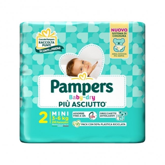 Fater - Pampers Baby Dry Pannolino Mini 3-6kg - 24 Pannolini
