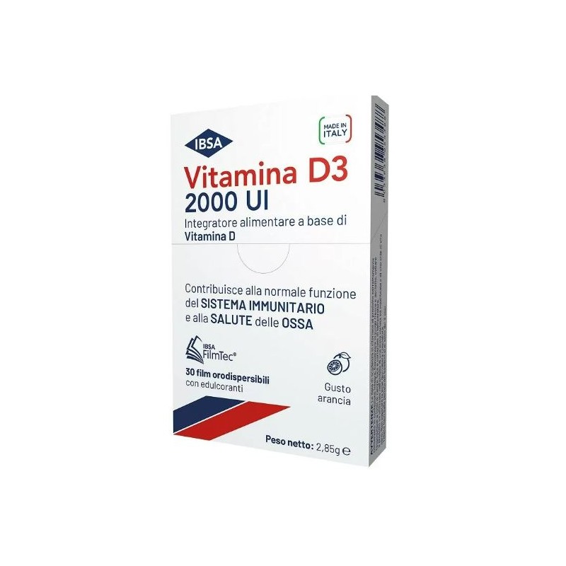 Ibsa Farmaceutici - Ibsa Farmaceutici Vitamina D3 Ibsa 2000 Ui 30 Film Orodispersibili Sistema Immunitario E Salute Delle Ossa
