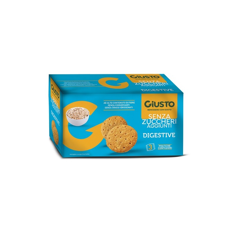 Giusto - Farmafood Giusto Senza Zucchero Biscotti Digestive 3 Pezzi Da 75 G