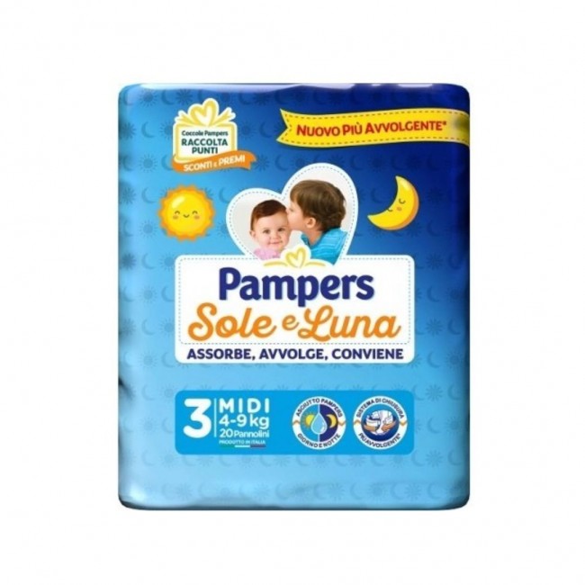 Pampers - Pampers Sole&luna Pannolini Mini 4-9kg - 20 Pannolini