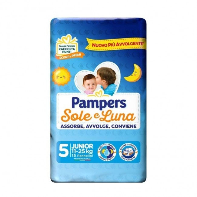 Pampers - Pampers Sole E Luna Pannolini Junior 11-25kg - 15 Pannolini