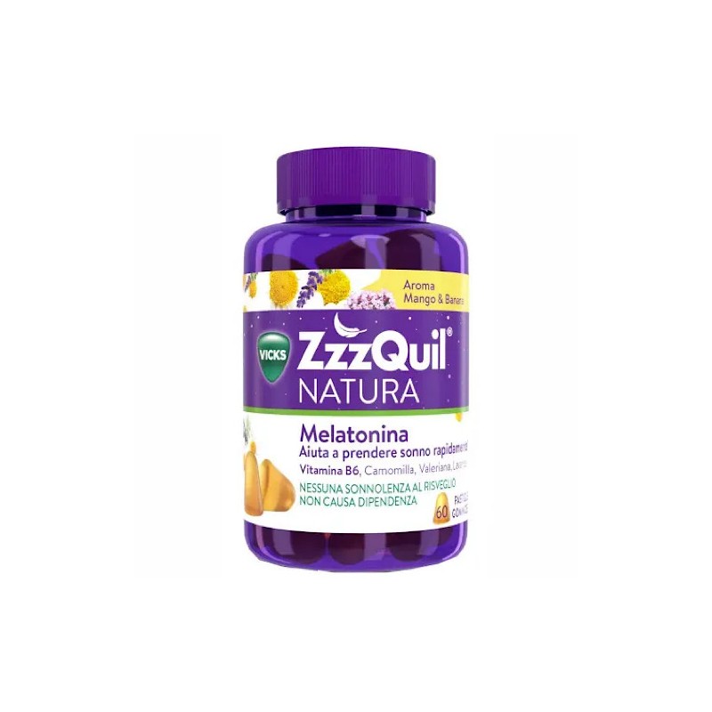 Procter & Gamble - Vicks Zzzquil Natura Mango & Banana - 60 Pastiglie Gommose
