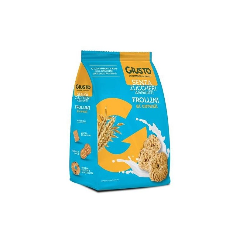 Giusto - Farmafood Giusto Senza Zucchero Frollini Ai Cereali Senza Zucchero 350 G