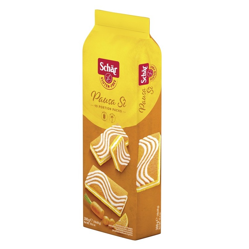 Schar - Dr. Schar Schar Pausa Si' Merendine Di Pan Di Spagna Al Gusto Di Carota E Arancia 10 Porzioni Da 30 G