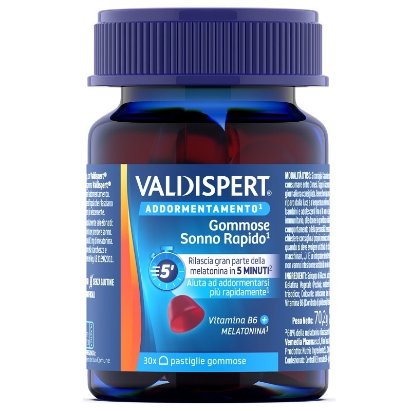 Valdispert - Vemedia Pharma Valdispert Gommose Sonno Rapido 30 Pastiglie Gommose
