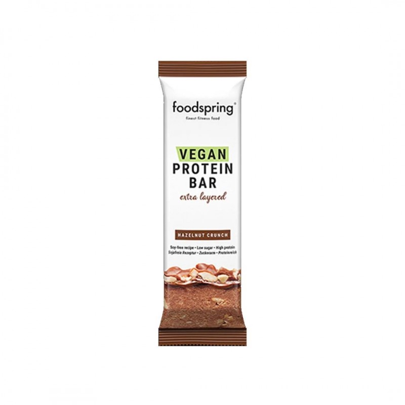 Foodspring - Foodspring Barretta Proteica Vegana Multistrato - 60g Gusto Nocciola Croccante