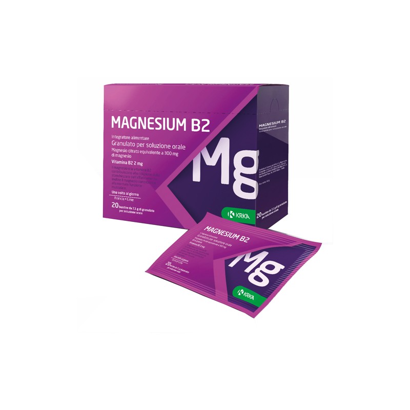 Krka - Krka Farmaceutici Milano Magnesium B2 300/2mg 20 Bustine