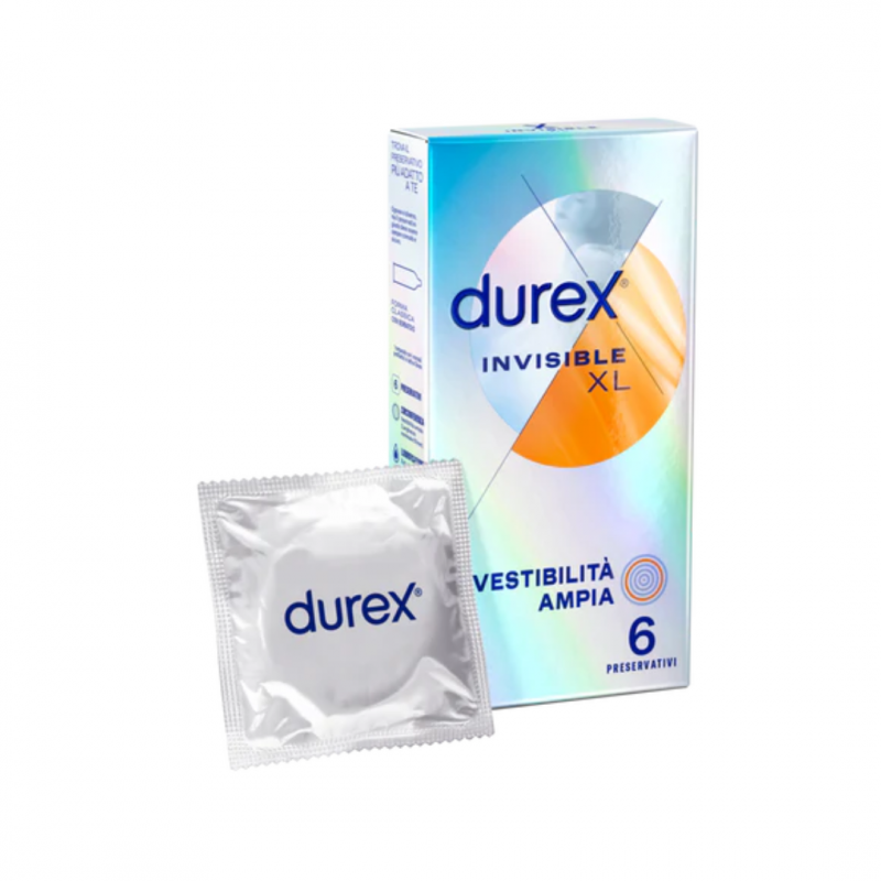 Reckitt Benckiser - Durex Invisible Xl Vestibilità Ampia - 6 Pezzi