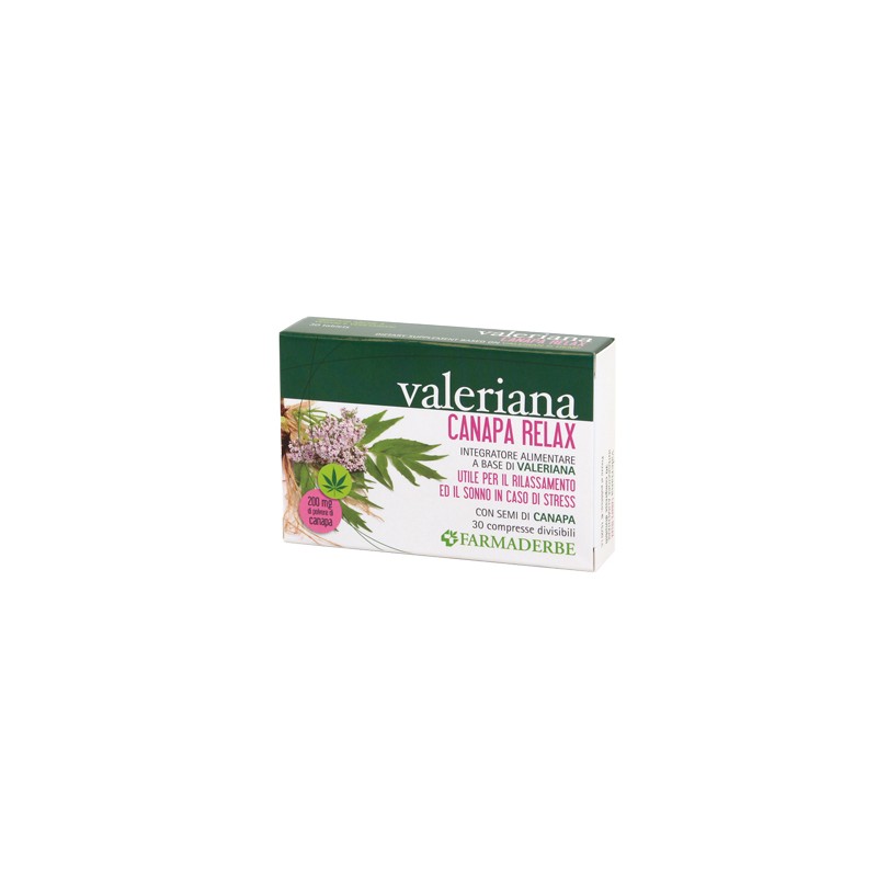 Farmaderbe - Farmaderbe Valeriana Canapa Relax 30 Compresse Divisibili