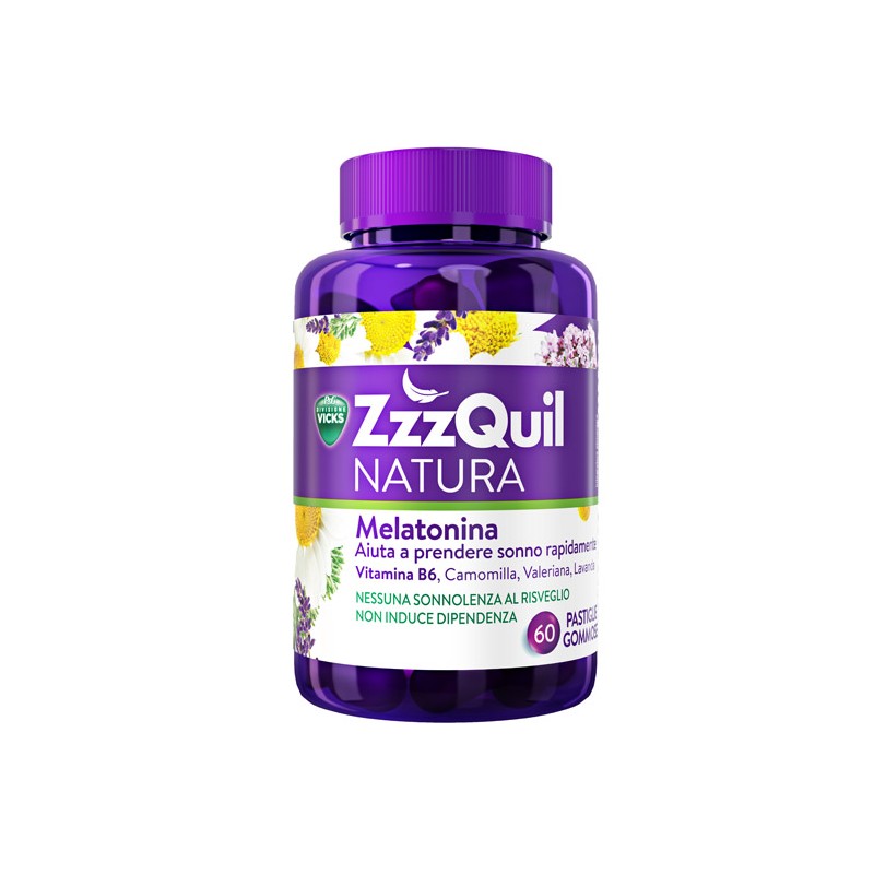 Procter & Gamble - Vicks Zzzquil Natura Melatonina Naturale - 60 Pastiglie Gommose