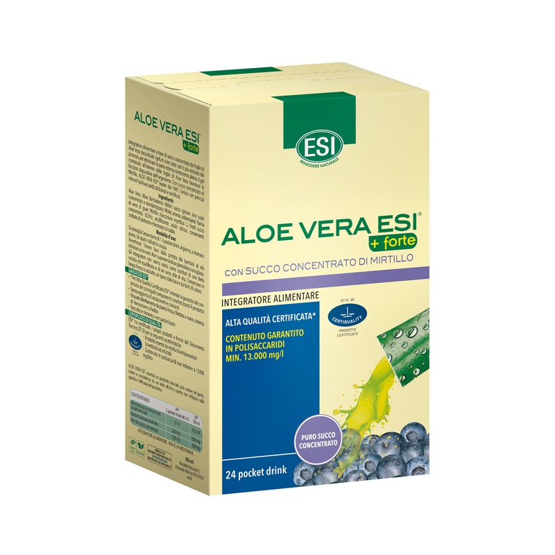 Esi - Esi Aloe Vera Succo + Forte Mirtillo 24 Pocket Drink