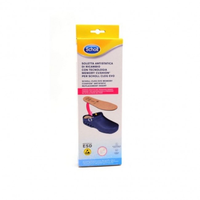 Cooper Consumer Health It - Scholl Shoes Clog Evo Soletta Di Ricambio Ergonomica 43-44 - 2 Pezzi