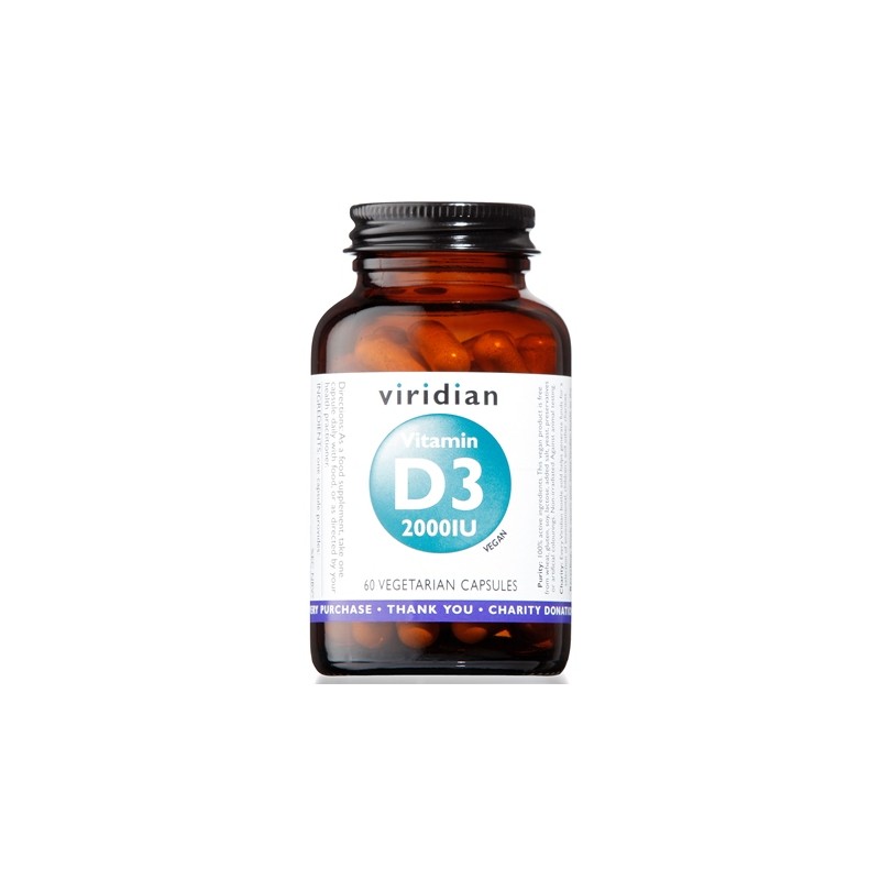 Viridian - Natur Viridian Vitamin D3 2000iu 60 Capsule