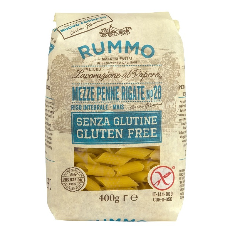 Rummo - Rummo Mezze Penne Rigate N28 Riso Integrale E Mais 400 G