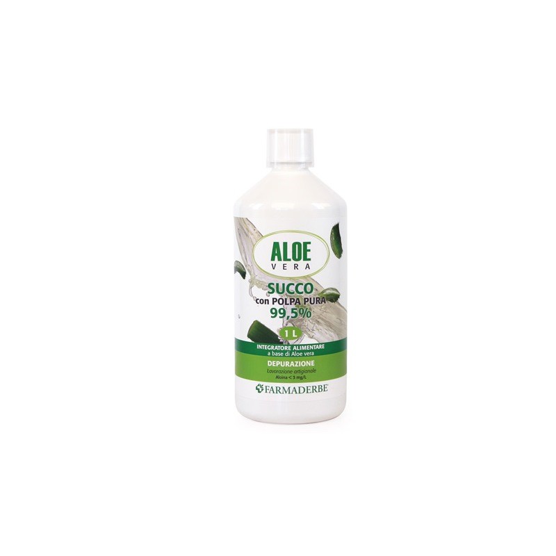 Farmaderbe - Farmaderbe Aloe Vera Succo Di Aloe Vera Polpa Pura 1000 Ml