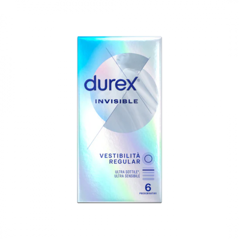 Reckitt Benckiser - Durex Invisible Vestibilità Regular - 6 Pezzi