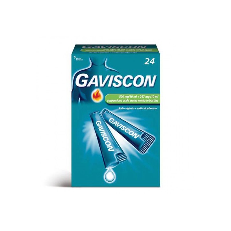 Reckitt Benckiser - Reckitt Benckiser Gaviscon  Sospensione Orale 24 Stick 10 Ml Aroma Menta