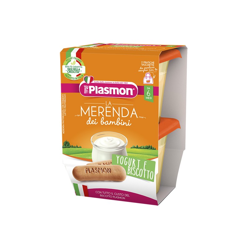 Plasmon - Plasmon La Merenda Dei Bambini Sapore Di Natura Yogurt Biscotto Asettico 2 X 120 G