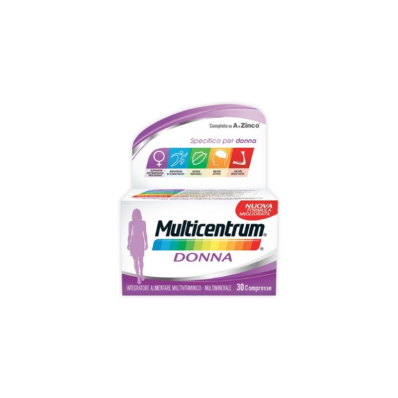Multicentrum - Multicentrum Donna Integratore Multivitaminico E Multiminerale - 30 Compresse